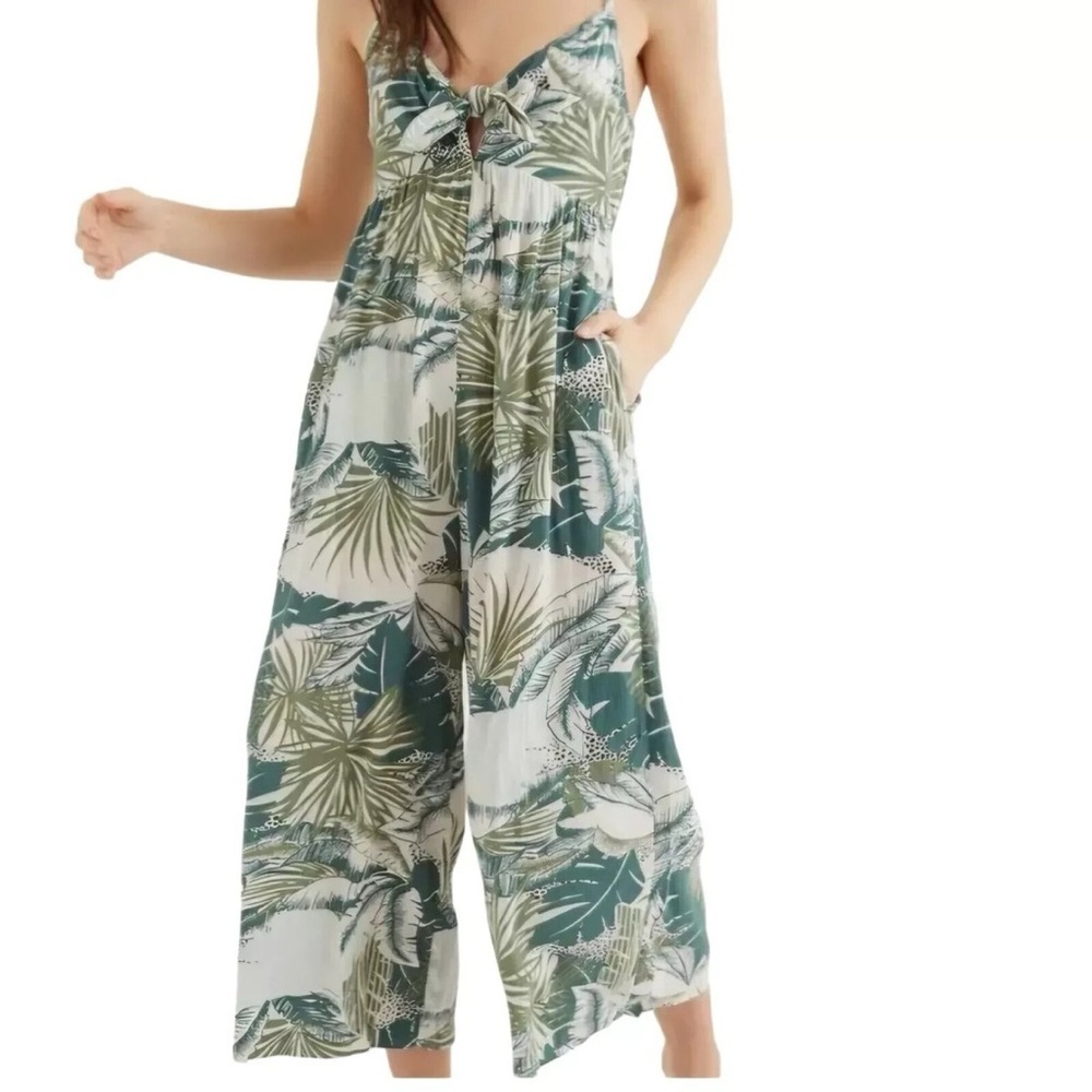 Aerie NWT Palm Print Tropical Jumpsuit